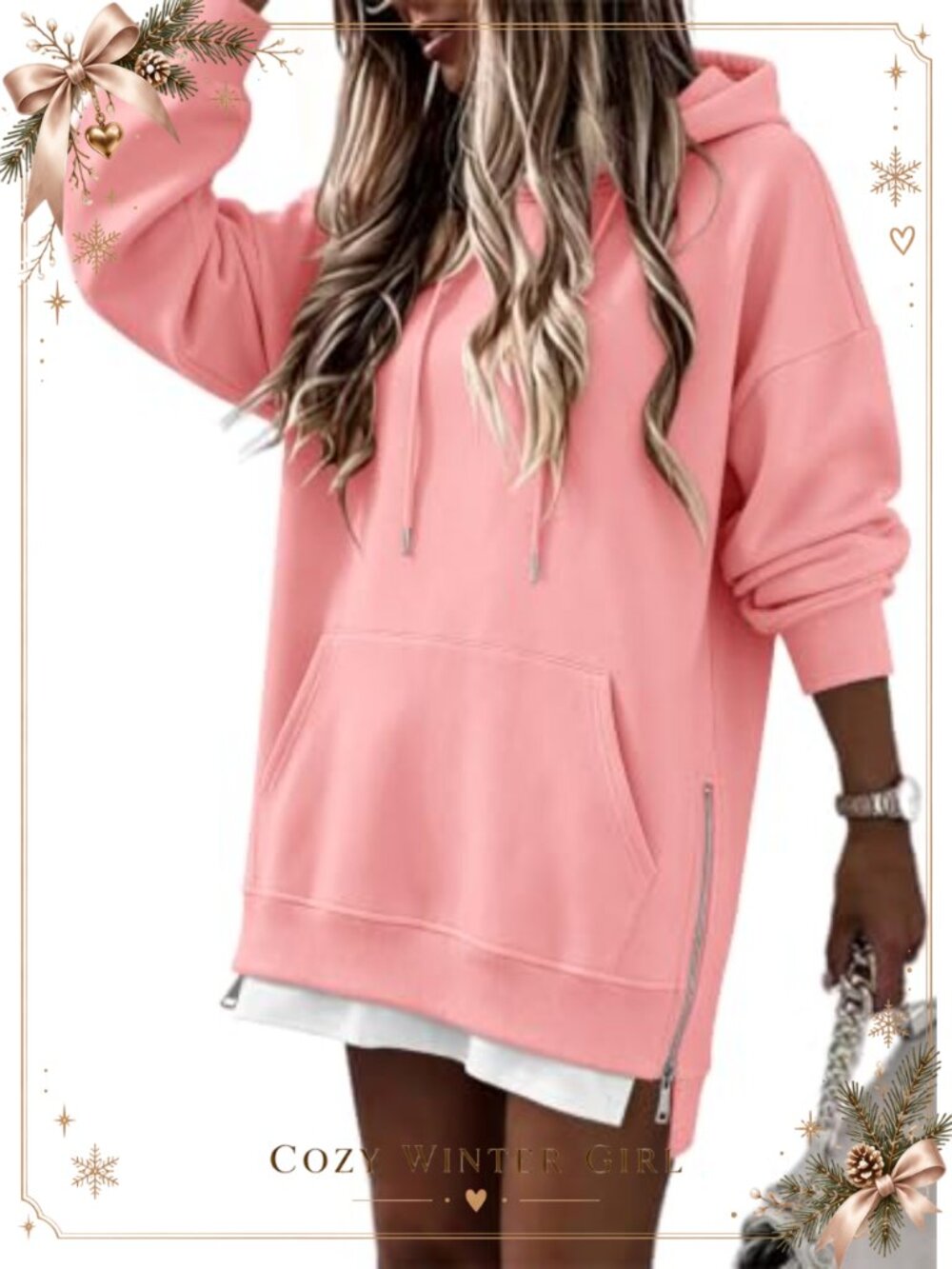 Oversized Hoodie Pullover Kangaroo Pocket Drawstring Long Sleeve